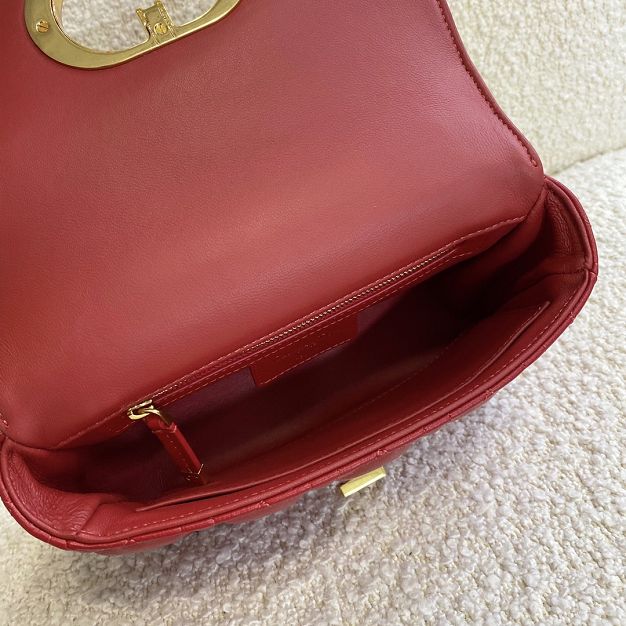 Dior original calfskin small caro bag M9241 red
