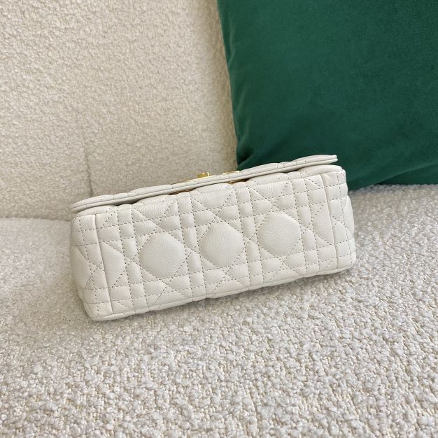 Dior original calfskin small caro bag M9241 white