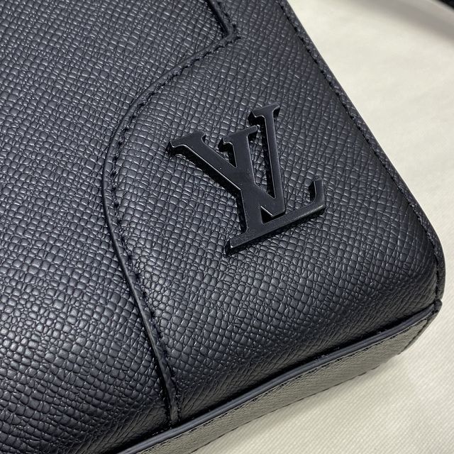 Louis vuitton original calfskin vertical tote briefcase M30811 black