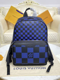 Louis vuitton original calfskin campus backpack N50021 blue
