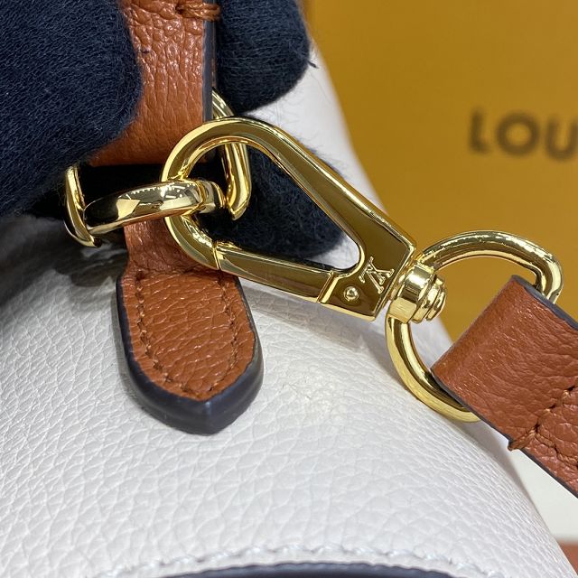 Louis vuitton original calfskin lockme ever BB handbag M56645 apricot&blue