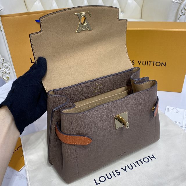 Louis vuitton original calfskin lockme ever BB handbag M56645 apricot&blue