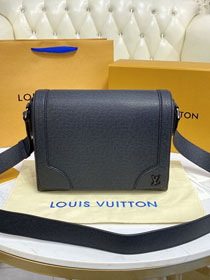 Louis vuitton original calfskin new flap messenger bag M30807 black