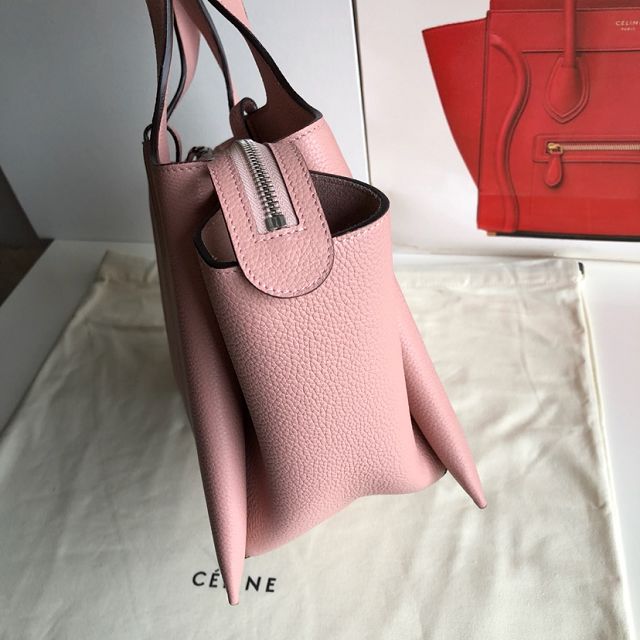 Celine original calfskin tri-fold shopping bag 179043 pink