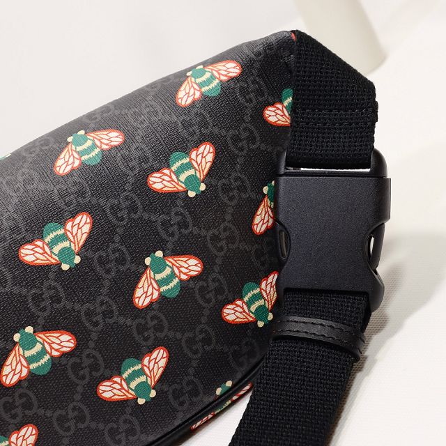 GG original canvas bestiary belt bag with bees 675181 black