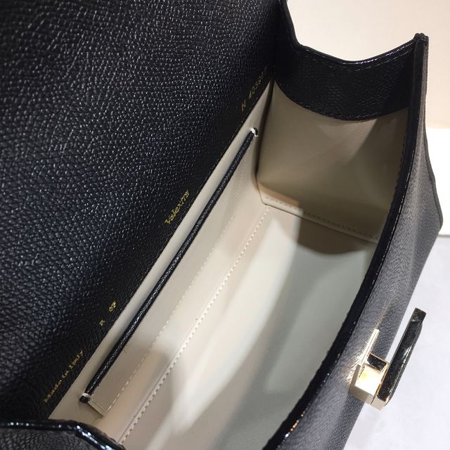 Valextra original calfskin iside mini bag 36028 black