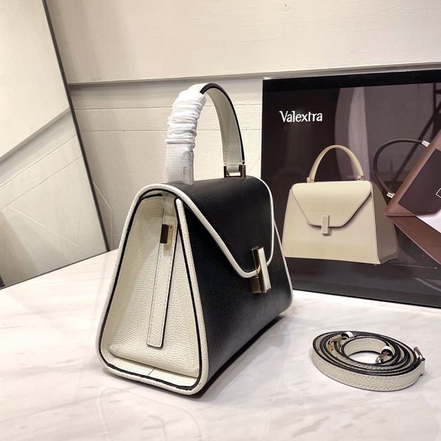 Valextra original calfskin iside mini bag 36028 black&white