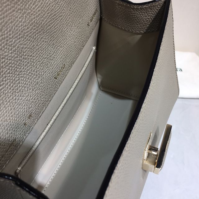 Valextra original calfskin iside mini bag 36028 grey