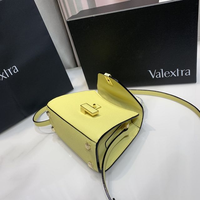 Valextra original calfskin iside nano bag 21028 yellow