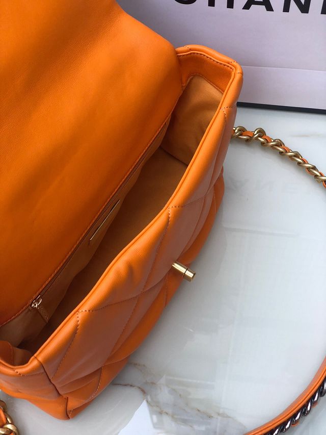 CC original lambskin 19 medium flap bag AS1161 orange
