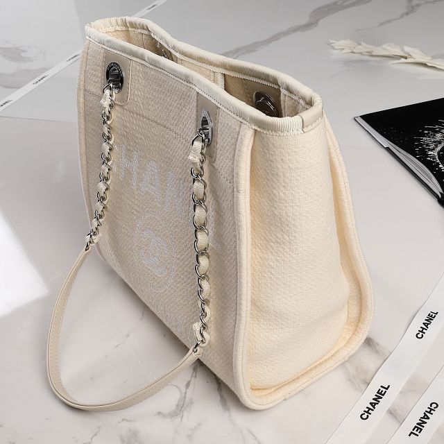 CC original mixed fibers mini shopping bag A66939-2 white