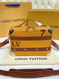 Louis vuitton original calfskin handle trunk bag M45785 yellow