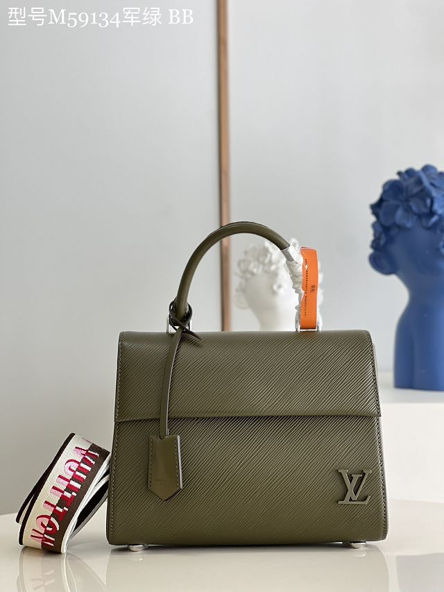 Louis vuitton original epi leather cluny BB handbag M59134 green