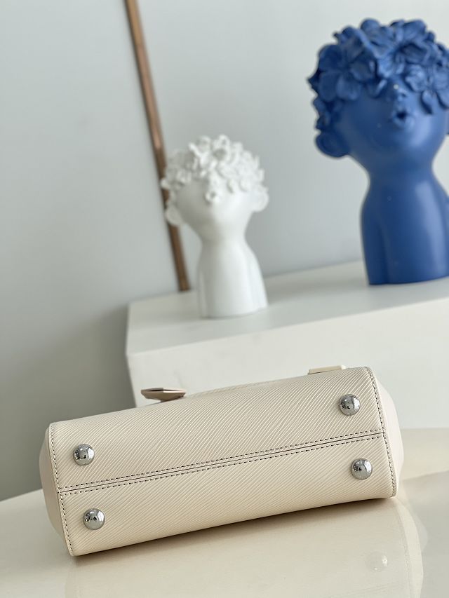 Louis vuitton original epi leather cluny BB handbag M59134 white
