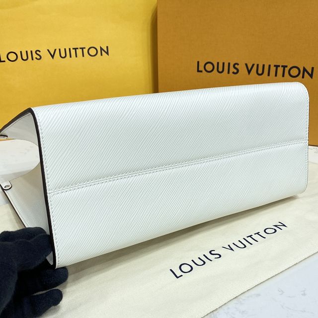 Louis vuitton original epi leather onthego mm M56081 white