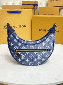 2022 Louis vuitton original denim textile loop handbag M81166 blue