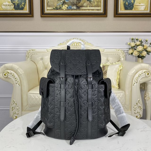 Louis vuitton original calfskin christopher backpack MM M41379 black