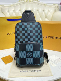 Louis vuitton original damier graphite avenue sling bag N50038 green