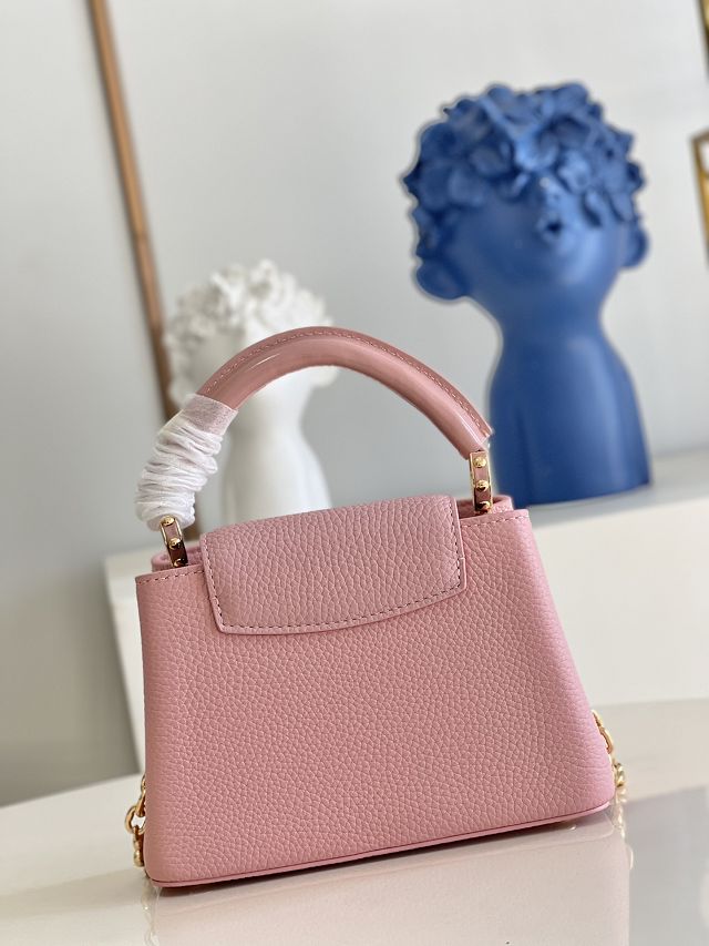 Louis vuitton original calfskin capucines mini handbag M55986 pink