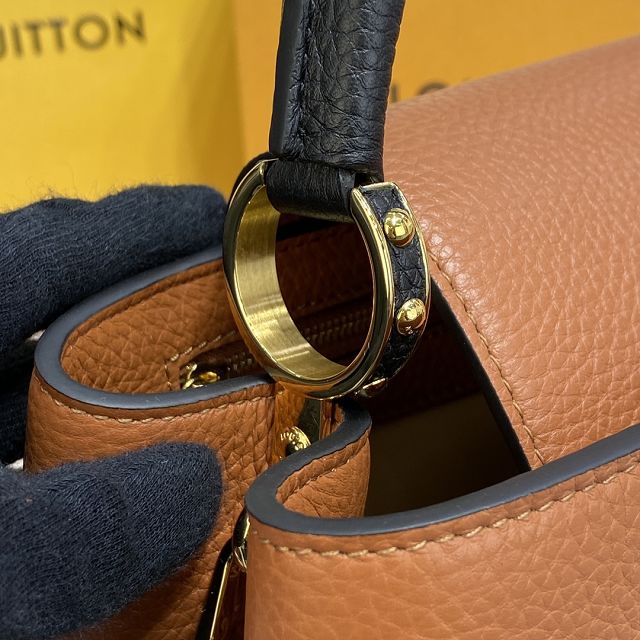 Louis vuitton original calfskin capucines mm handbag M58610 caramel