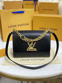 Louis vuitton original epi leather twist MM handbag M59402 black