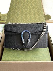 Top GG original calfskin dionysus small shoulder bag 499623 black