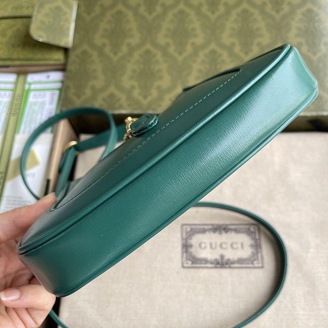 Top GG original calfskin jackie 1961 mini shoulder bag 637091 green