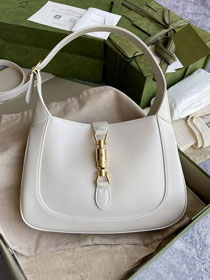 Top GG original calfskin jackie 1961 small shoulder bag 636709 white
