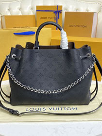 Louis vuitton original mahina leather bella tote bag M59200 black