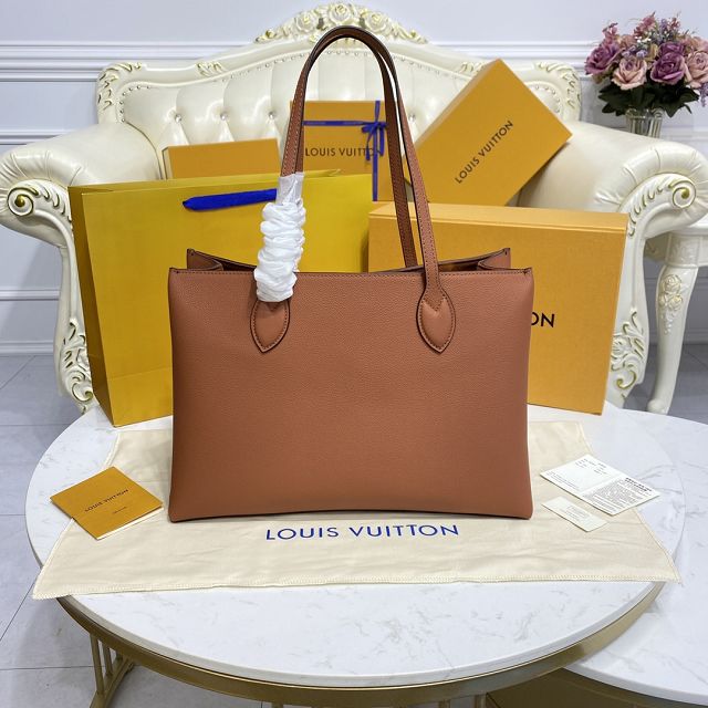 2022 Louis vuitton original calfskin lockme shopper handbag M58927 brown