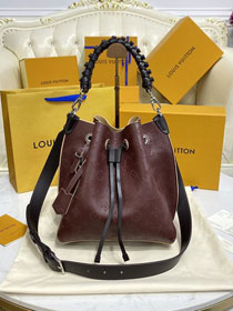 2022 Louis vuitton original mahina leather muria bucket bag M59554 bordeaux