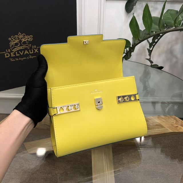 Delvaux original box calfskin tempete pm bag AA0505 yellow