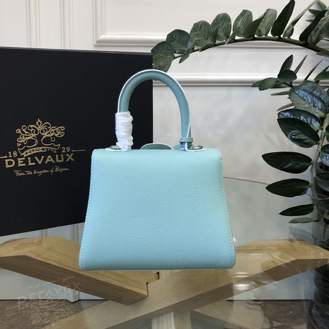 Delvaux original grained calfskin brillant mini bag AA0406 sky blue