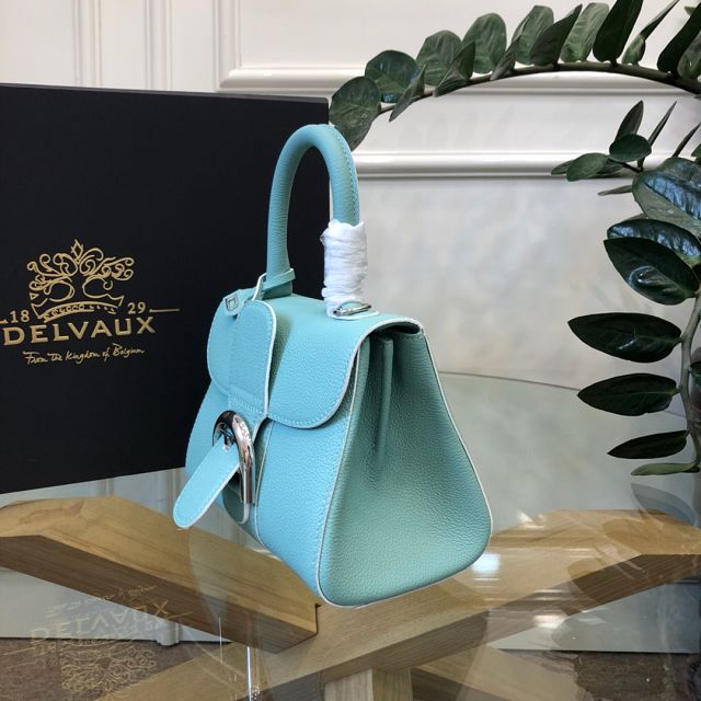 Delvaux original grained calfskin brillant mini bag AA0406 sky blue