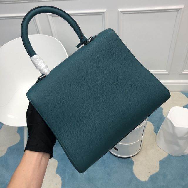 Delvaux original grained calfskin brillant bag MM AA0555 peacock green