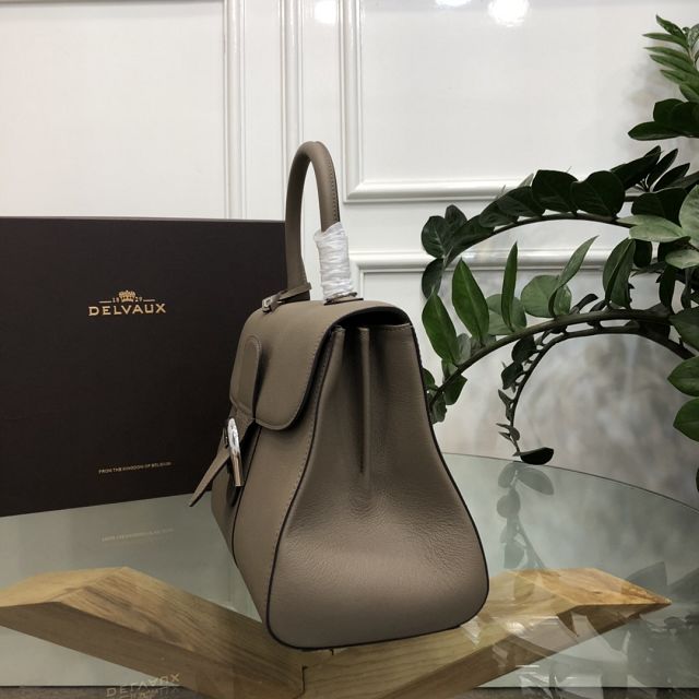 Delvaux original grained calfskin brillant bag MM AA0555 taupe