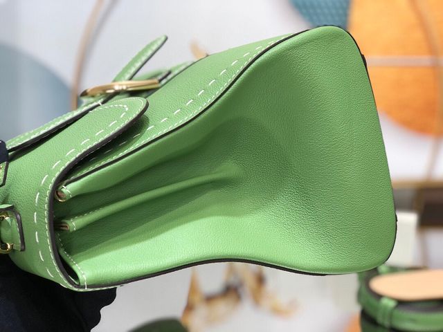 Delvaux original grained calfskin brillant bag MM AA0555 vert criquet