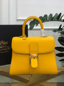 Delvaux original grained calfskin brillant bag MM AA0555 yellow