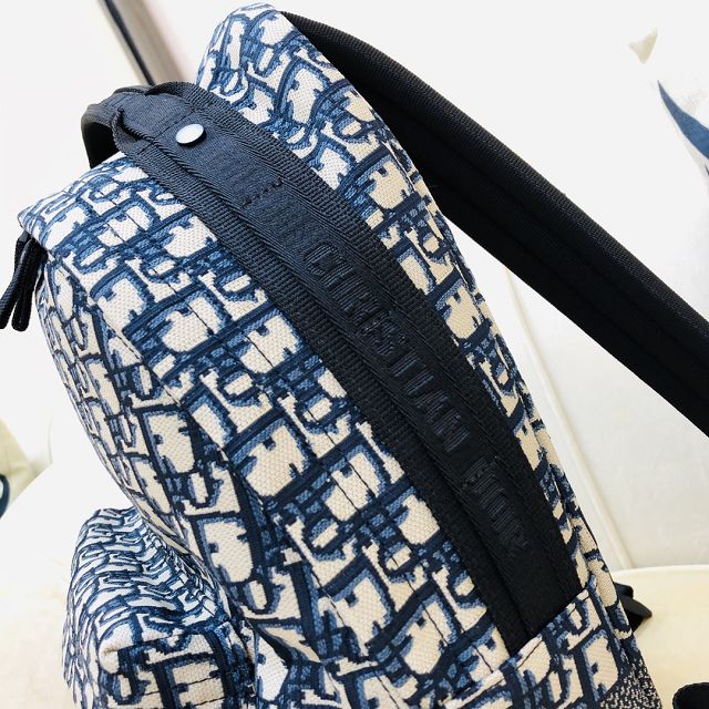 Dior original canvas large backpack BA9037 blue