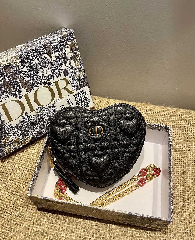 Dior original lambskin caro chain pouch S5097 