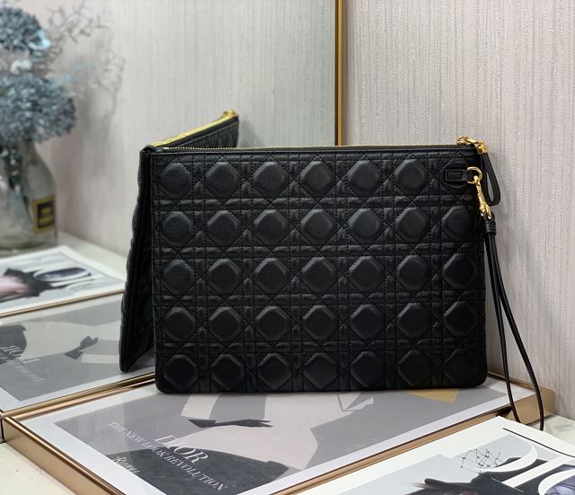 Dior original lambskin caro daily pouch S5086 black