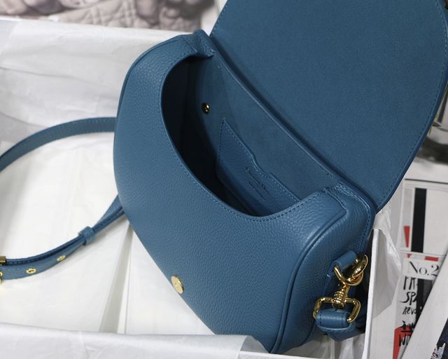 Dior original grained calfskin medium bobby bag M9319 blue