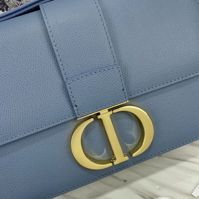 Dior original grained calfskin 30 montaigne bag M9203 light blue