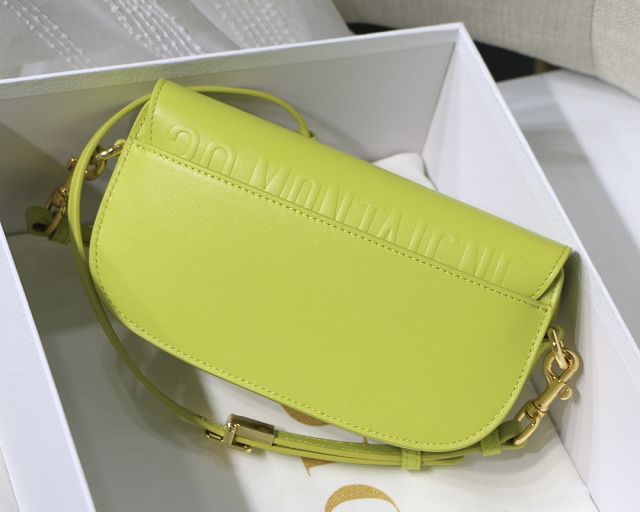 Dior original box calfskin bobby east-west bag M9327 fluorescent yellow