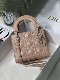 Dior original calfskin mini lady dior bag M0505S rose des vents 