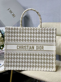 Dior original canvas large book tote bag M1286-4 white
