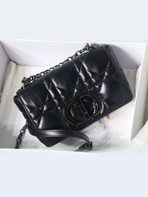Dior original macrocannage calfskin small caro bag M9241 black