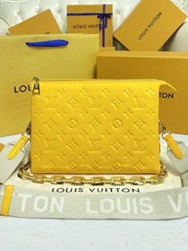 2022 Louis vuitton original calfskin coussin pm bag M20378 sunflower yellow