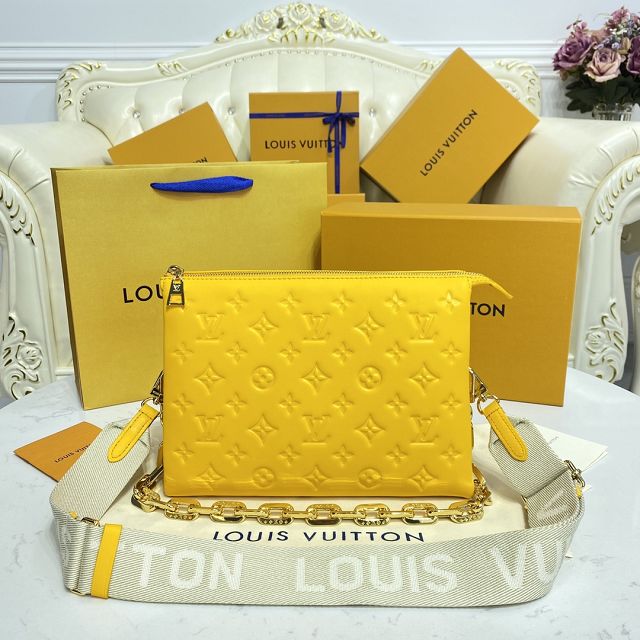2023 Louis vuitton original lambskin coussin pm bag M20378 sunflower yellow