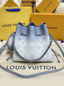 2022 Louis vuitton original mahina leather bella bucket bag M20507 blue